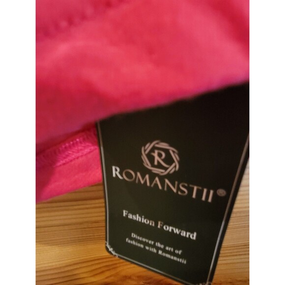 Romanstii Women's V-Neck Long Sleeve T-Shirt Style Top, Hot Pink, Small - Picture 10 of 12